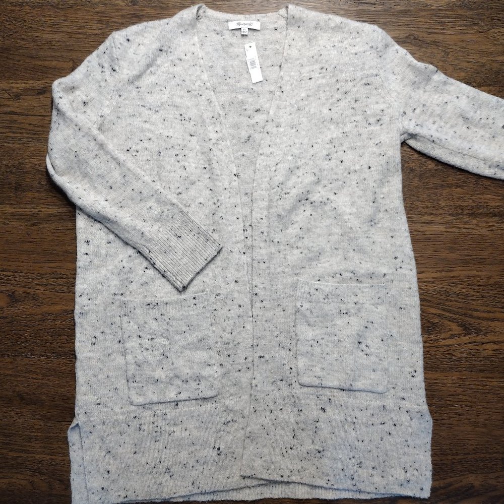 NWT Madewell Grey Open Front Cardigan